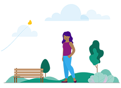Graphic of woman walking in the park.png